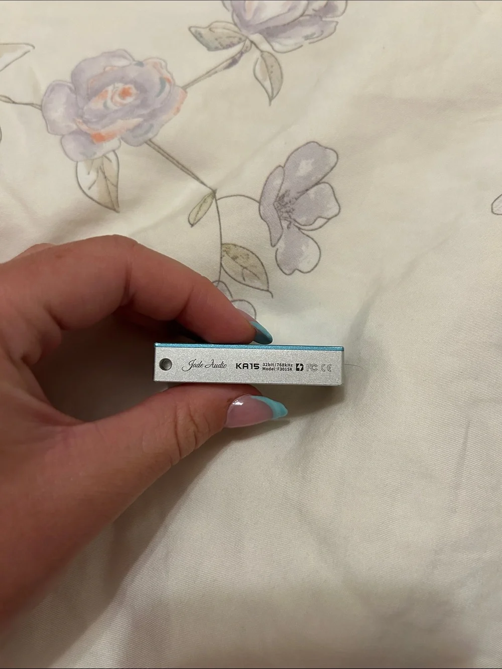 Small Portable Hi-Res AUDIO Headphone Amplifier in Light Blue